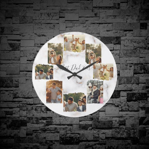 8 8 Foto Modern Elegant Collation Wall Clock Stor Klocka