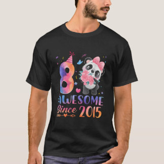8 8Th Panda Awesome Since 2015 T Shirt
