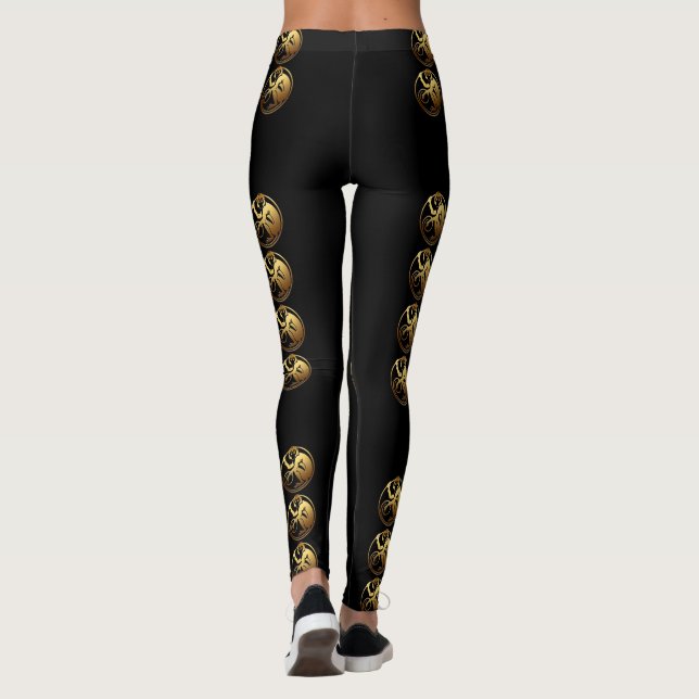 8 Apor kinesiskt år Zodiac Birthday Leg Leggings (Baksida)