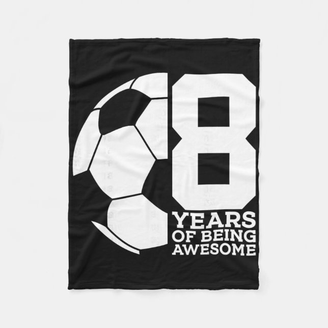 8 år av att vara fantastisk fotboll 8-årsdag  fleecefilt (Framsidan)