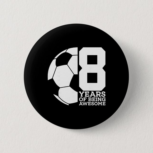 8 år av att vara fantastisk fotboll 8-årsdag  knapp (Framsida)