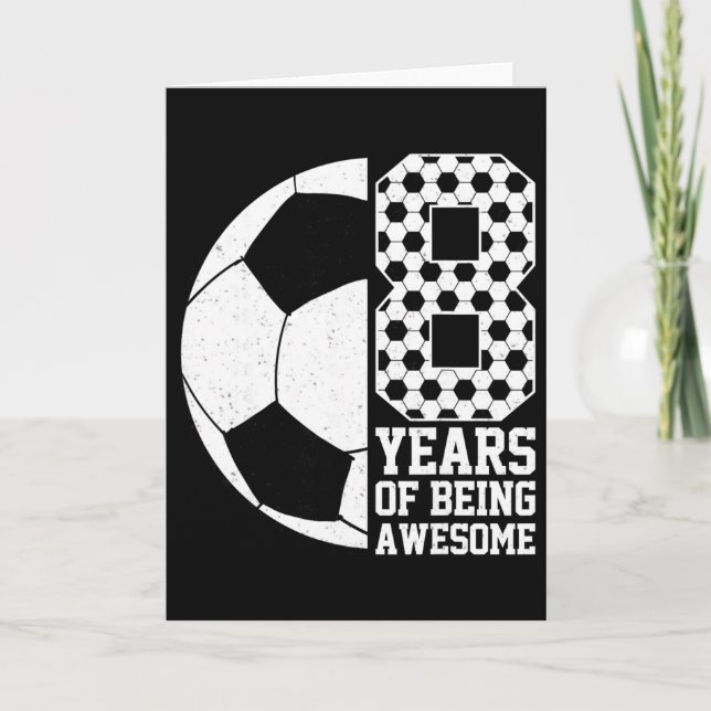 8 år av att vara fantastiska barns fotbollsälskare kort (Framsida)