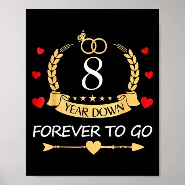 8 år för att gå 8:e Bröllop Anni Poster (Framsidan)
