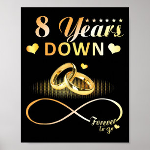 8 år för att gå 8:e Bröllop Anni Poster