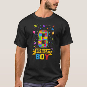 8 år Gamla Byggnad block 8:e födelsedagstyngdrom M T Shirt