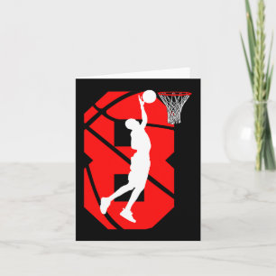 8 år gammal 8:e födelsedag Basketball älskare Kort