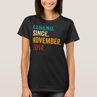 8 år gammal 8: e födelsedagslegend sedan Novembe T Shirt