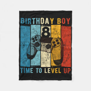 8 år gammal födelsedagstjocklek 8 tid att jämna up fleecefilt
