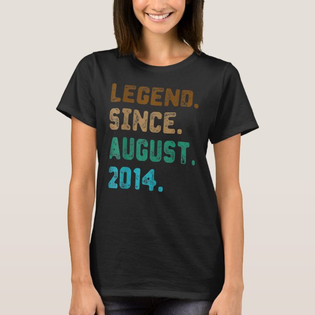 8 år gammal förklaring sedan augusti 2014 8:e föde t shirt (Framsida)
