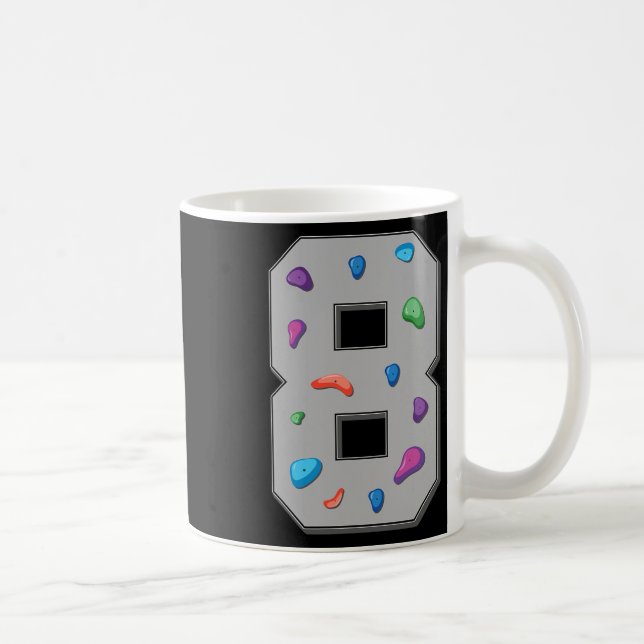 8-årig Klättrare Födelsedags Bouldering Klippklätt Kaffemugg (Höger)