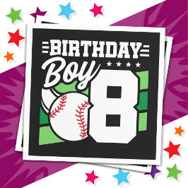 8-åriga baskiska Party-tema 8:e födelsedagspojken Pappersservett