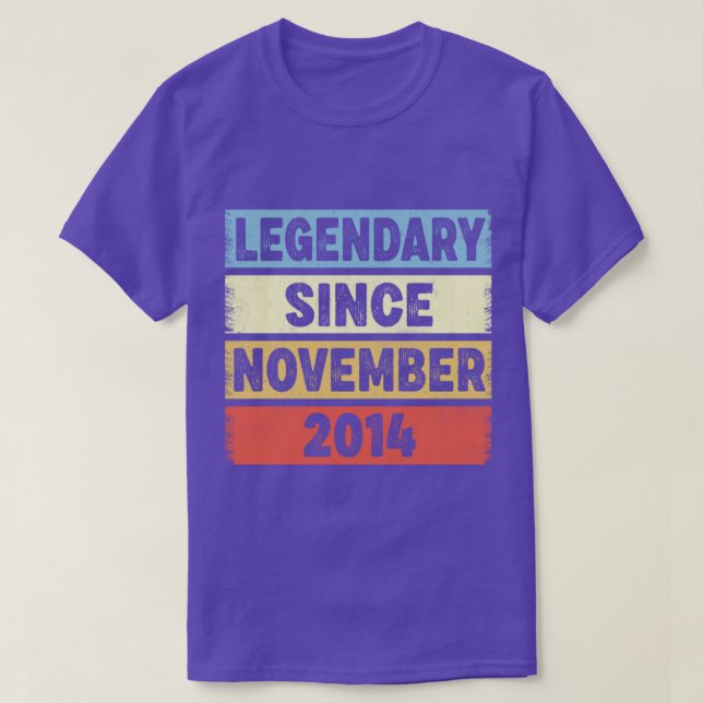 8 års ålder sedan november 2014 t shirt (Design framsida)