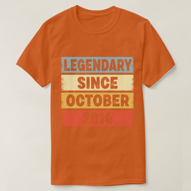 8 års ålder sedan oktober 2014 t shirt (Design framsida)
