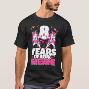 8 års Fantastisk 8:e födelsedagsdabbing Unic T Shirt