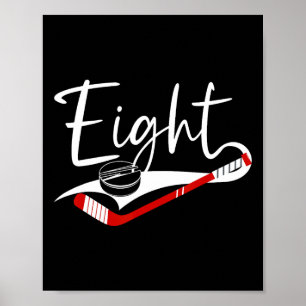 8-års födelsedag ishockey pojke 8 år gammal ishock poster