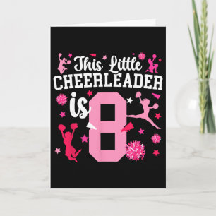 8-års födelsedags Cheerleading Flicka Åtta år gamm Kort