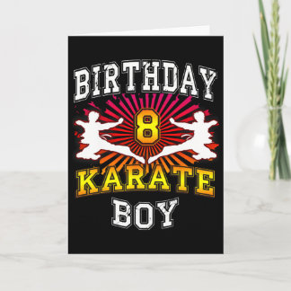 8-års födelsedags pojke - Karate 8 år gammal unge  Kort