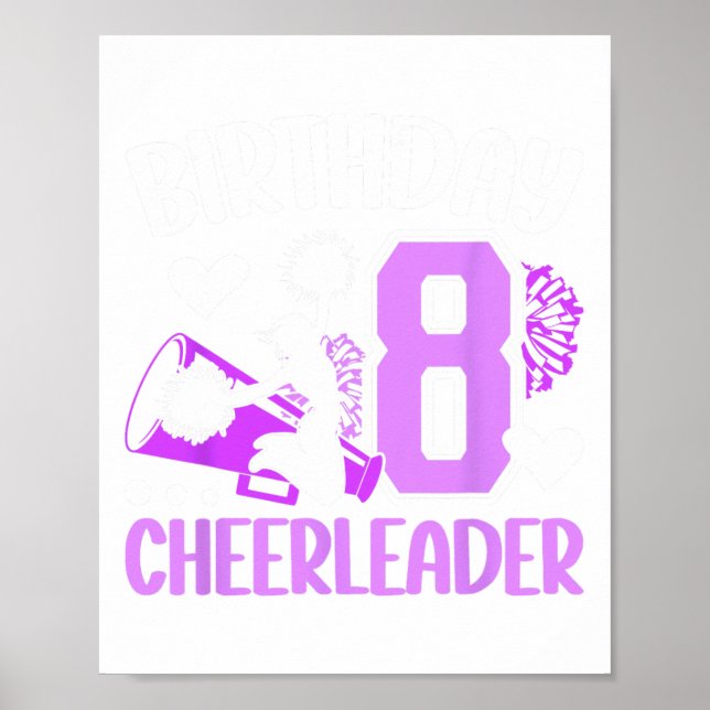 8-års födelsedagsfest för Cheerleader _1 Poster (Framsidan)