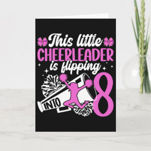 8-års födelsedagsfest för Cheerleader Kort