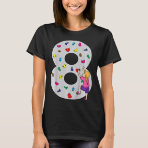 8-års födelsedagsfesttårta Klättrare Klättra Bou T Shirt