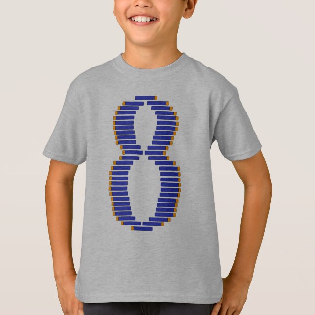 8 års födelsedagskjorta t shirt (Framsida)