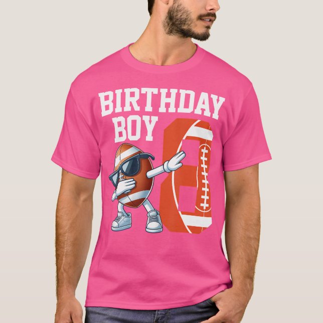 8 års Gamle Boy Football Player 8th Football Birth T Shirt (Framsida)