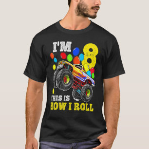 8 års gammal 8:e födelsedag, Lastbil-bil T Shirt