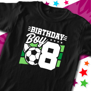 8 års gammal fotbollsmatch Party 8:e födelsedagspo T Shirt