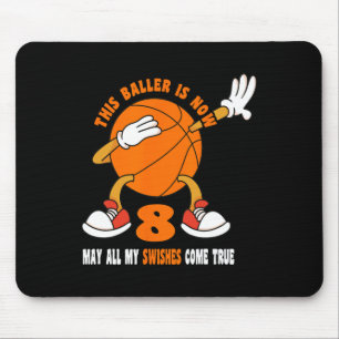 8 års gammal Lycklig 8:e födelsedag Basketboll 8:e Musmatta