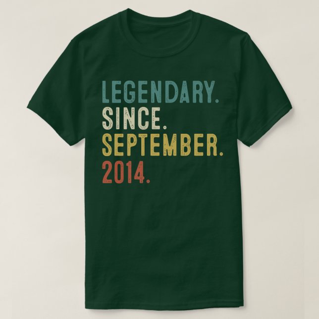 8 års gammal presentförklaring sedan september 201 t shirt (Design framsida)