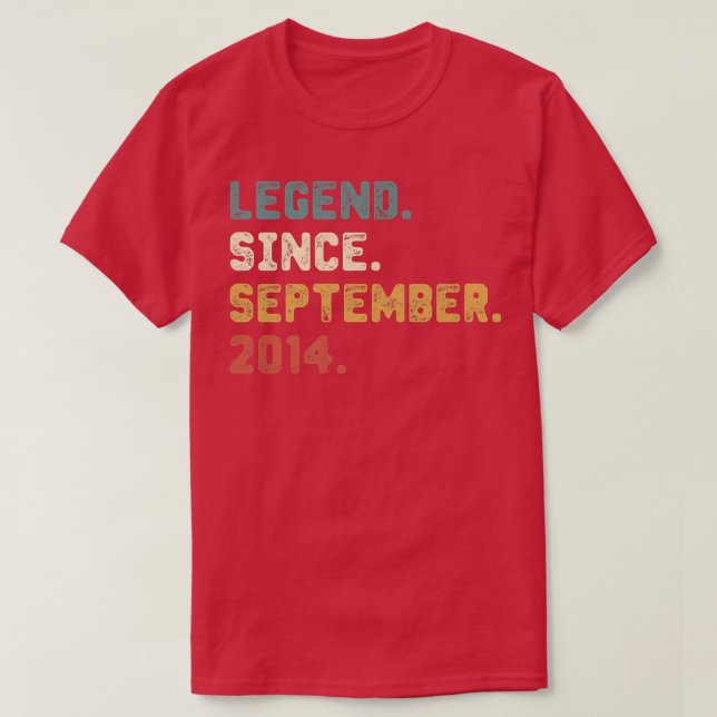 8 års gammal presentförklaring sedan september 201 t shirt (Design framsida)