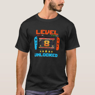 8 års gammaldags 8-års olåst 8:e födelsedagsvideok t shirt