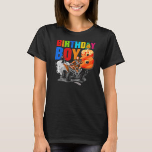8 års gammalt tema med fyra Födelsedagsfester ATV T Shirt