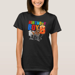 8 års gammalt tema med fyra Födelsedagsfester ATV T Shirt