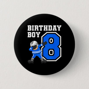8 års Old Boy Ice Hockey Player 8th Birthday Kid Knapp