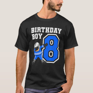 8 års Old Boy Ice Hockey Player 8th Birthday Kid T Shirt