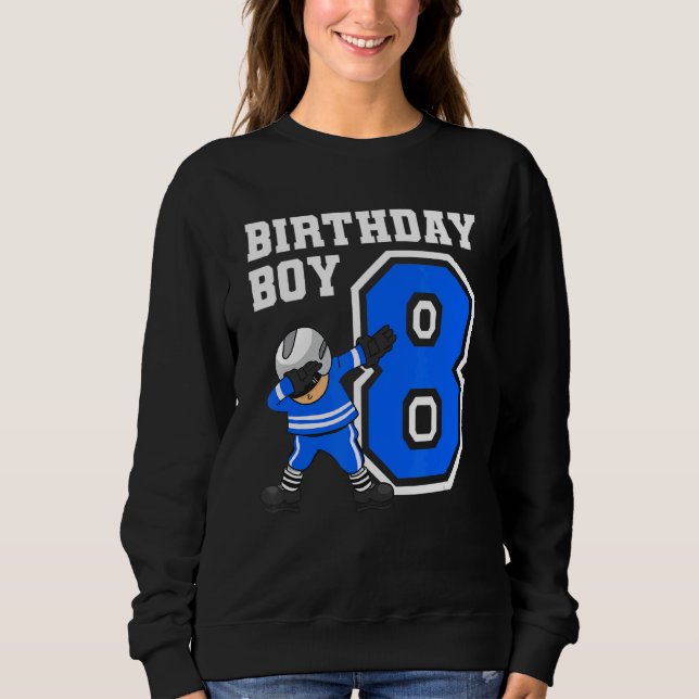 8 års Old Boy Ice Hockey Player 8th Birthday Kid T Shirt (Framsida)