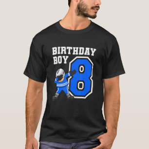 8 års Old Boy Ice Hockey Player 8th Birthday Kid T Shirt