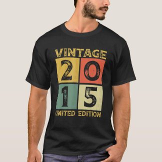 8 Års Present Vintage 2015 Begränsad Upplaga 8:e T Shirt