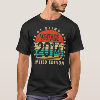 8 års Vintage för gamla gåvor 2014 Begränsad utgåv T Shirt
