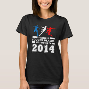 8-årsdag för fotboll 8 år gammal fotbollsspelare t shirt
