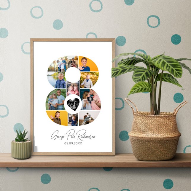 8-årsdag Fotocollage Affisch Minne (Skapare uppladdad)