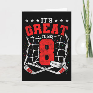8-årsdag Hockeyälskare Det är jättebra att vara 8  Kort