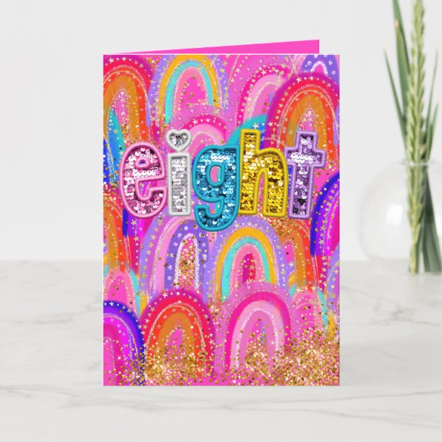 8-årsdag tack kort (Framsida)