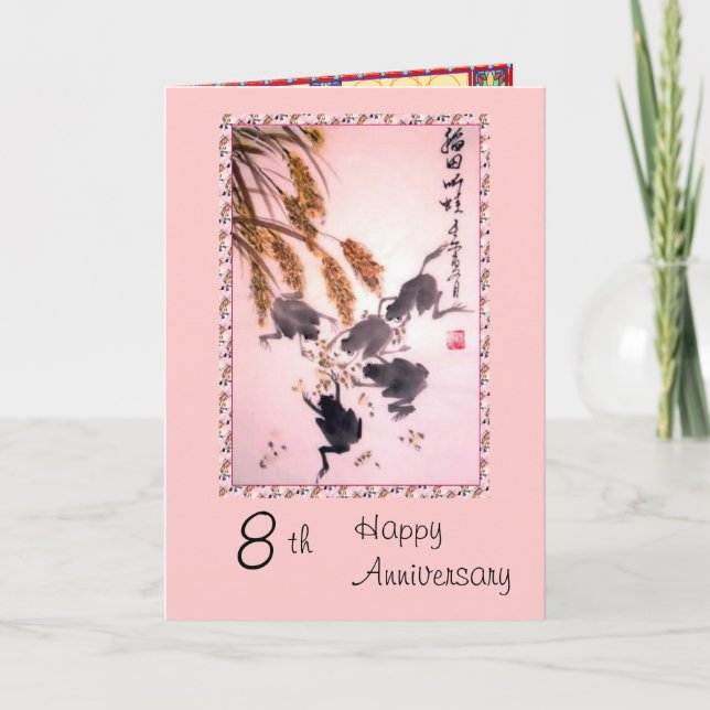 8-årsjubileumskort kort (Framsida)