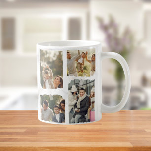 8 Åtta foto Modern Elegant Collage Family Kärlek C Kaffemugg