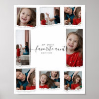 8 Åtta fotokollage Modern Elegant-familj
