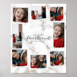 8 Åtta fotokollage Modern Elegant-familj Poster