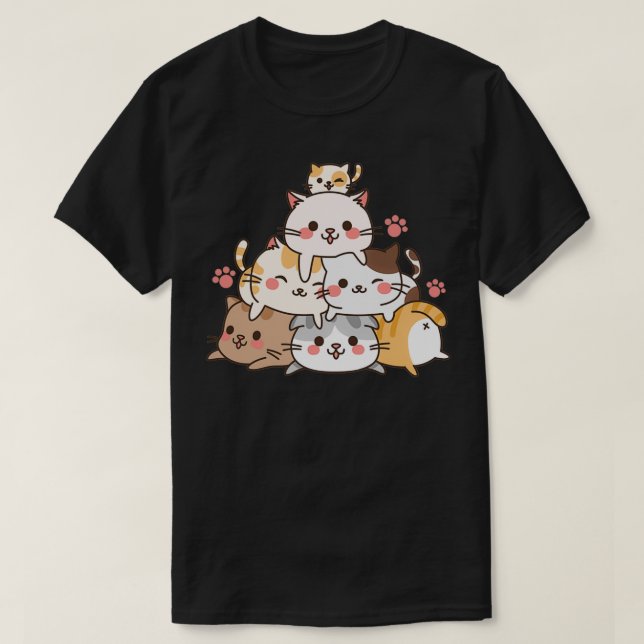 8 av 10 katter nedräknas t shirt (Design framsida)