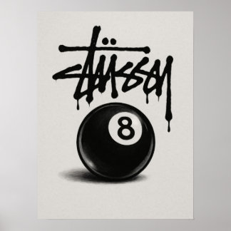 8 Ball Graffiti Vertikal Poster